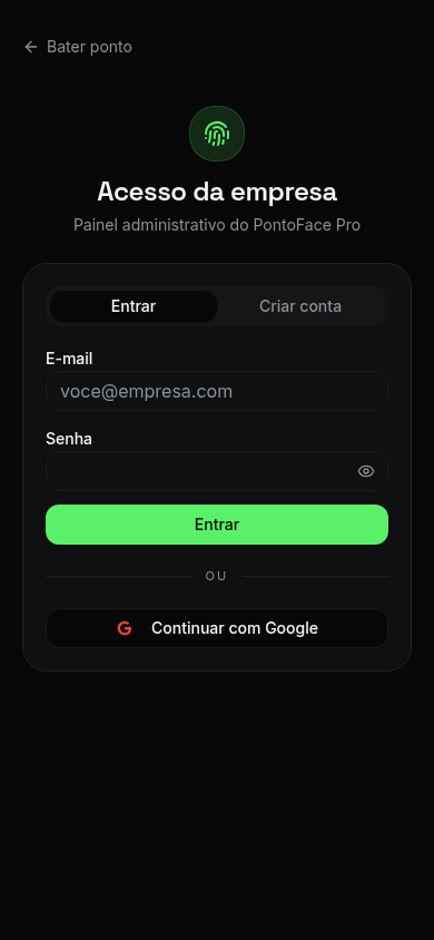 Tela do Painel em tempo real no PontoTAG